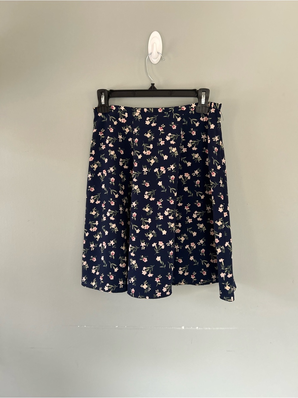 Vintage Navy Floral Skirt Size 10